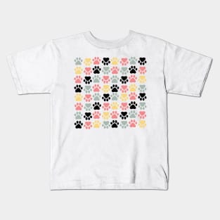 Paw Prints Pattern Kids T-Shirt